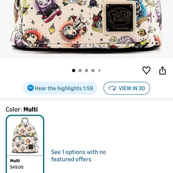 Pop Backpack with Wallet Disney Villains - Picture 9 of 10